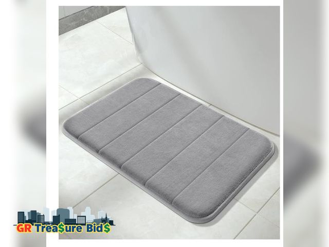 Lot 111-81850 - Yimobra Memory Foam Bath Mat, Super Soft Absorbent Bathroom Rug Non Slip 24x17 Inch, Quick Dry, Mach...
