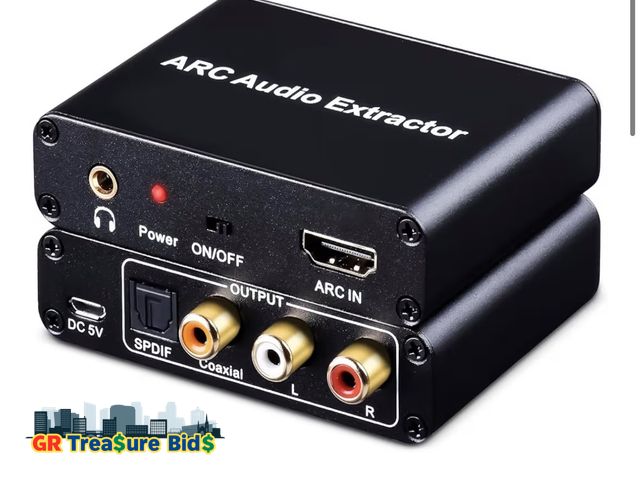 Lot 111-73672 - New AMANKA 192KHz HDMI ARC Audio Extractor with Digital Optical TOSLINK SPDIF Coaxial, HDMI ARC to R...