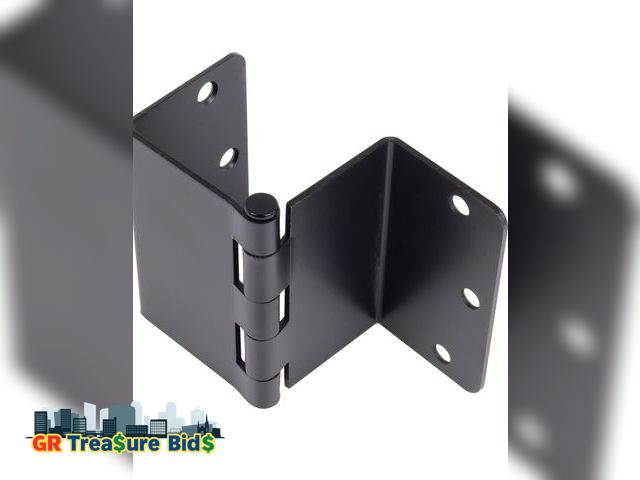 Lot 111-2010 - 2 New Steal  Metal 3.5 inch Swing Clear Offset Door Hinge, 2-Pack (58 inch Radius, black color