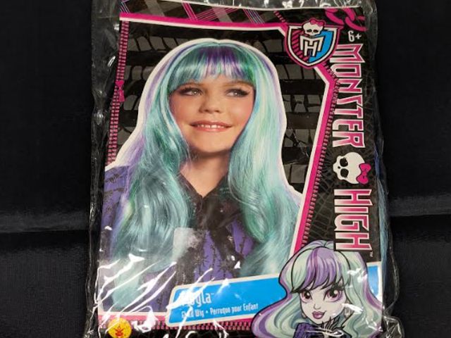 Lot 112-0079-23D - Lot of 2. (1) Monster High Twyla kids wig. (1) Monster High Howleen Wolf kids wig. New.
