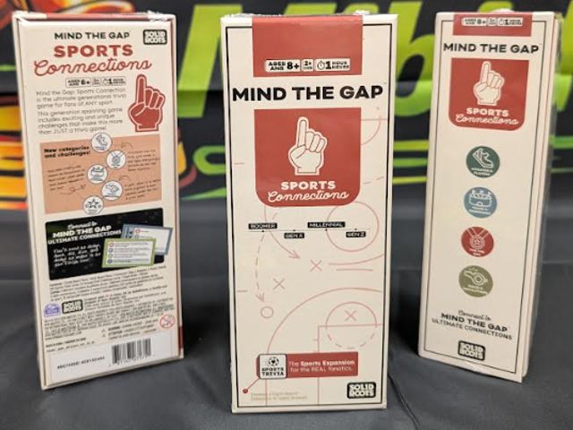 Lot 112-0096-23D - Lot of 3. Mind the Gap sports connections game made by solid roots. For ages 8+. New.