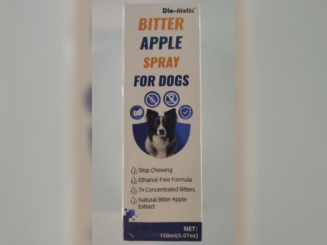 Lot 112-0097-23D - Lot of 3. Die-matic Bitter Apple Spray Ethanol-Free Formula for Dogs 150ml Stop Chewing. New.