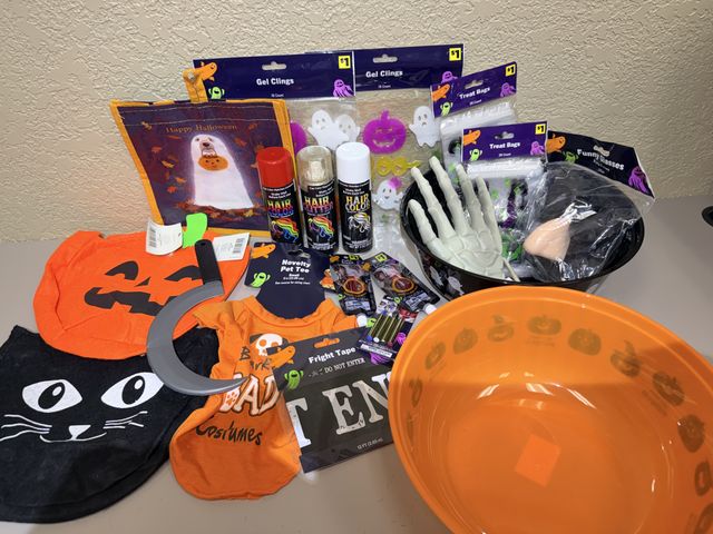 Lot 112-0538-33c1 - Assorted lot of Halloween items $25+ MSRP all new items.