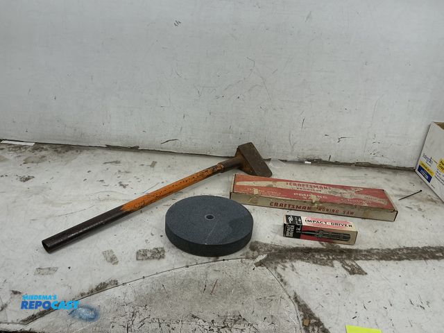 Lot 2-73009 - Lot of various tools including Hanson tools impact driver, craftsman pruning saw, and more