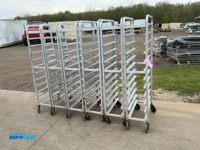 Repocast.com - Lot 2-22492 - (6) Used Aluminum Bread Racks on Casters ...