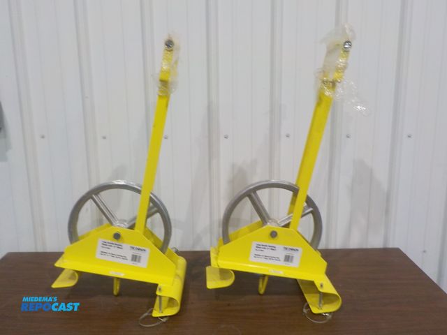 Lot 2-37894 - (2) New extension ladder attachment hoisting 12" wheels