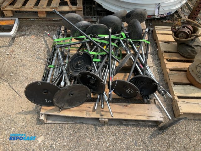 Lot 2-11209 - Assorted Stage Microphone stands and poles. Adjustable.