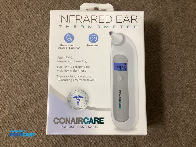 Lot 2-62871 - New CONAIRCARE INFRARED EAR THERMOMETER. Fast Fahrenheit/Celsius temperature reading, backlit LCD di...