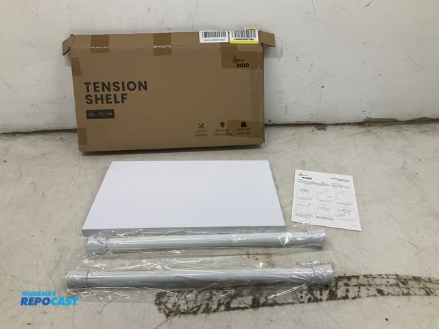 Lot 2-92755 - Home in Bold 42-70cm Metal Tension Shelf with Rods