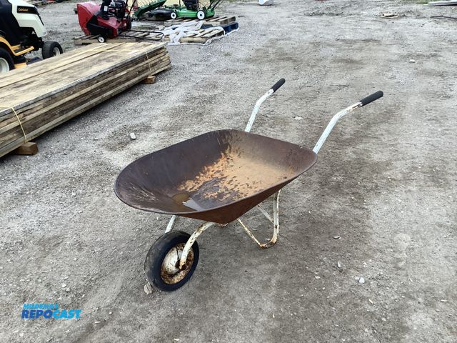 Lot 2-35161 - White vintage wheel barrow
