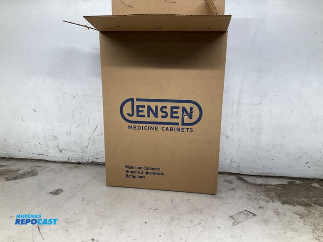 Lot 2-35180 - Stainless Steel Lot of (1) Jensen medicine cabinet with mirror as door