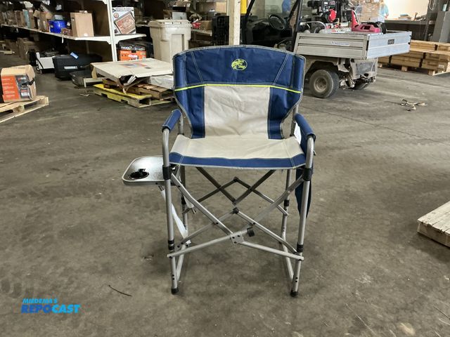 Lot 2-93659 - Bass Pro Shop Magnum director Chair w/ Side Table