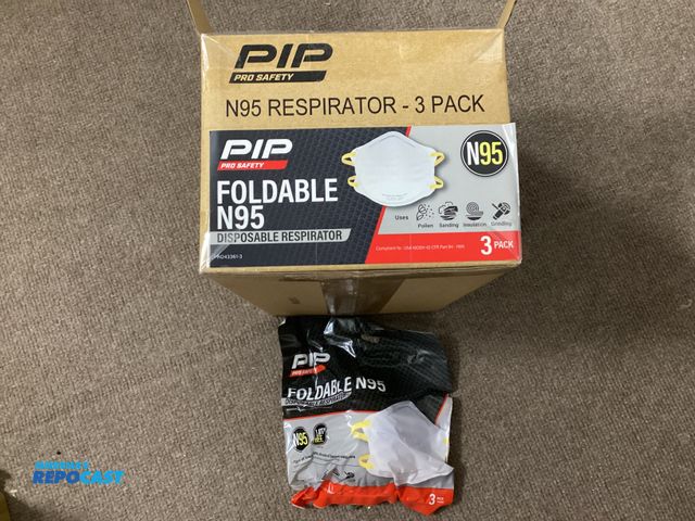 Lot 2-76586 - 12 New 3-packs of PIP Pro Safety Foldable N95 respirators. Total of 36 masks.