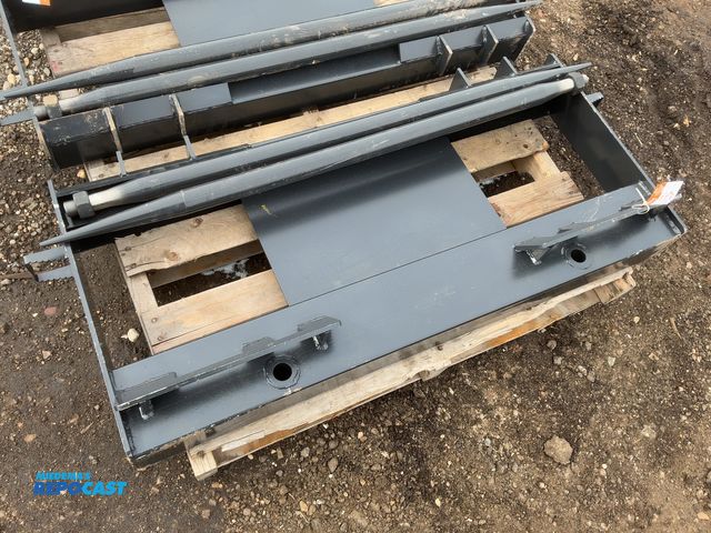 Lot 2-42354 - New JCT Bale Spear Skid Steer Attachment, Universal Quick Attach, Has Two Spears that Stick Out Appr...