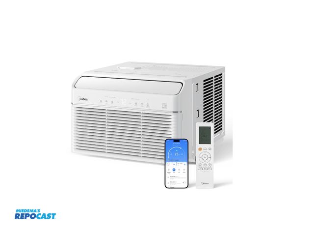 Lot 2-13619 - Midea smart cool window air conditioner - fits windows approx. 25”-36” w and a minimum of 14.5” h
