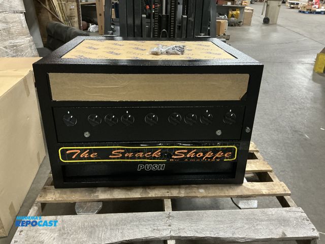 Lot 2-69099 - VM-200 New 9-Snack Coin-Operated Vending Machine (31”x20”x26”)
