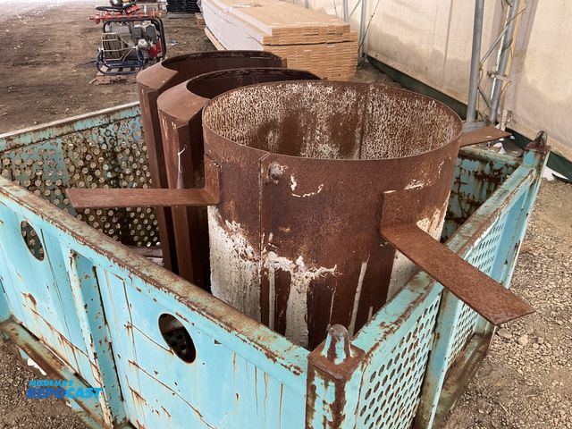 Lot 2-21211 - 2 Steel Light Pole Base Molds/Forms