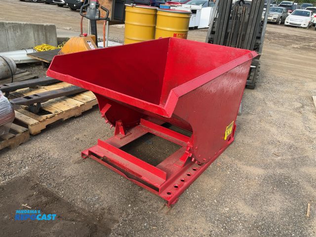 Lot 2-18309 - Red Steel Dump Hopper