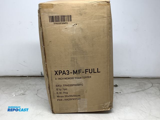 Lot 2-74293 - 3" Memory Foam Topper (full)