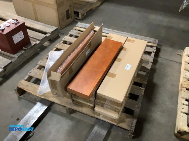 Lot 2-93631 - Lot of (9) rustic farmhouse 2 tier 6” maple shelves