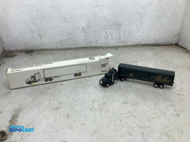 Lot 2-35582 - Ken worth cab with trailer, 1/64 scale die-cast Metal replica