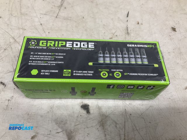 Lot 2-94988 - grip edge 1/4" drive 8pc metric hex bits