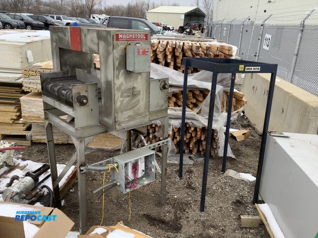 Lot 2-19460 - Magnetool Magnetic Load Conveyor with Demagnetizer. Total Unit Measures 62.75”x41”x35”, and Misc. So...