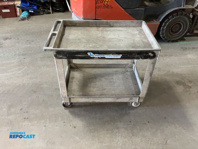 Lot 2-55666 - Gray Rolling Cart - Shows Signs of Wear