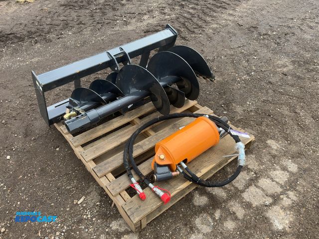 Lot 2-33591 - New Wolverine Hydraulic Auger Skid Steer Attachment, Model ADB-13-1218R, 15-20 GPM, Universal Quick ...