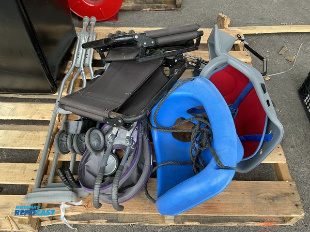 Lot 2-96581 - Skid lot of a pair of Drive Crutches, a Bell Child Bike Seat Attachment, Kids Outdoor Playstar Swing...