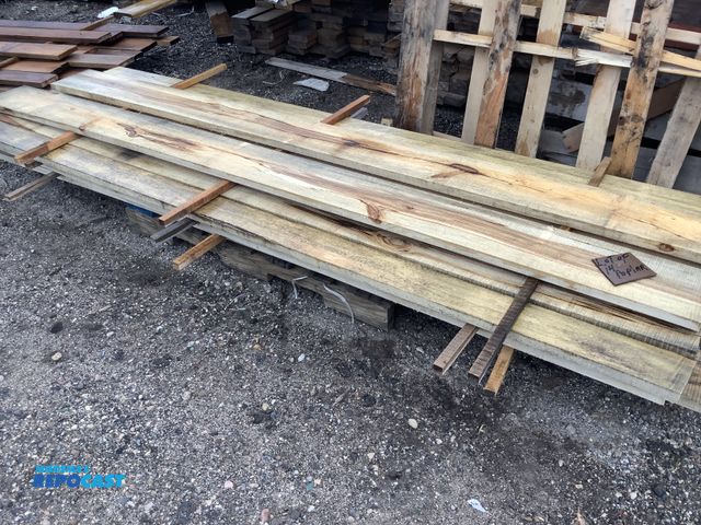 Lot 2-27263 - lot of 14 rough sawn poplar boards, 4/4 x 4 1/2-14" wide x 9' 4" long