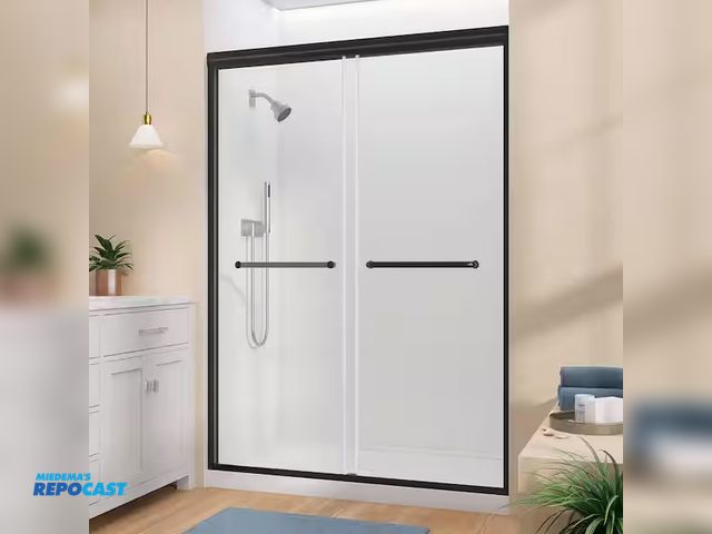 Lot 2-93588 - Deluxe Bathroom Shower Door Model TSD5475-MB