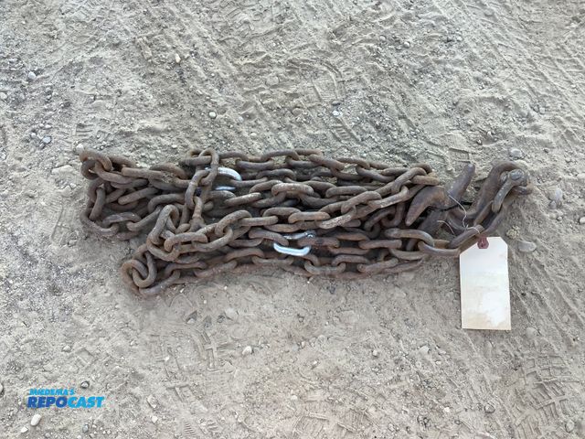 Lot 2-95013 - 3/8 x 13-foot Log Chain with 2 grab hooks