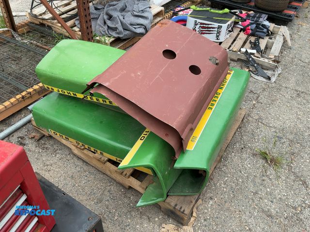 Lot 2-91319 - Skid Lot of (5) John Deere Mower Hoods and (2) International Harvester Hoods