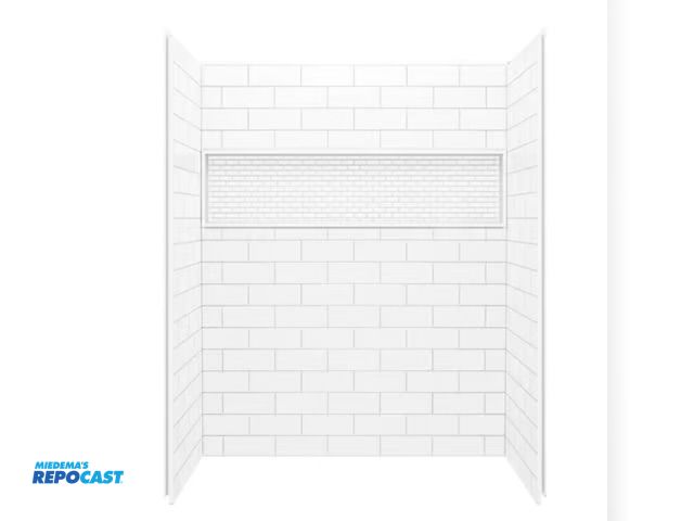 Lot 2-91067 - Bootz Nextile 4-pc wall set w/ glossy composite finish - approx. 60” x 30” x 60”