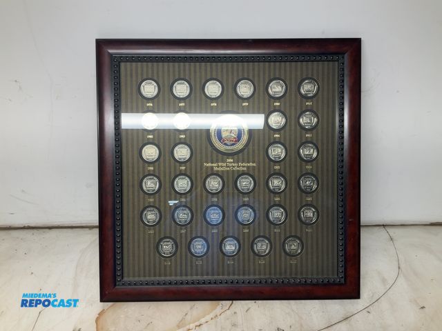 Lot 2-53647 - 2006 National Wild Turkey Federation Framed Medallion Collection, 23.5” x 23.5”(DOBSON)