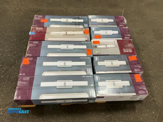 Lot 2-20447 - Lot of Home Decorators Collection Rolande LED Vanity Light Fixtures, Polished Nickel Finish with Etc...