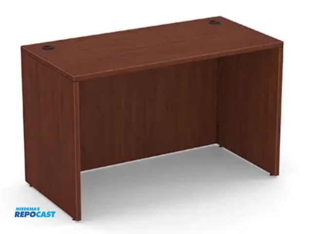 Lot 2-96035 - Reddish brown simple office desk