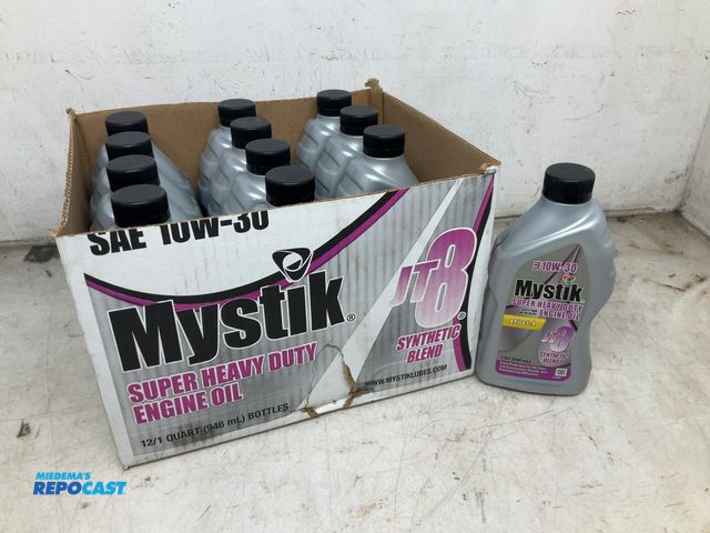 Lot 2-33873 - 12 qts Mystik 10w-30 super heavy duty diesel engine oil