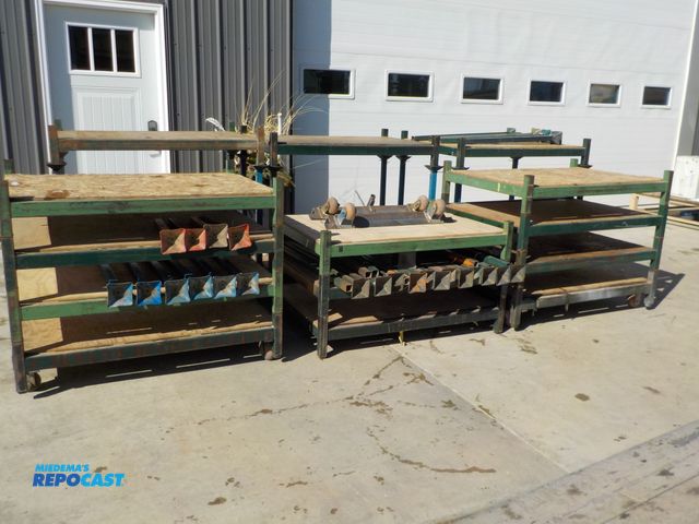 Lot 2-37875 - Lot of (17) Jarke Airector Heavy Duty Steel Skid, 48'' x 36'' x 9'' Tall, Wood Decks, Stacking Arm (...