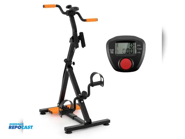 Lot 2-69254 - New unassembled Costway Adjustable LCD Pedal Exercise Bike with Massage-Yellow FH10077YE
