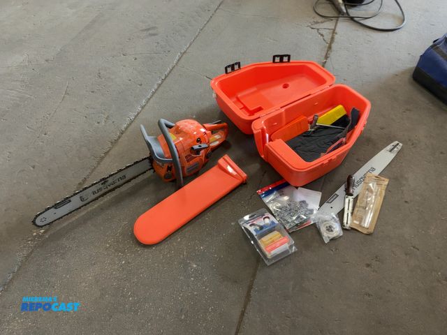 Lot 2-20227 - Husqvarna 450 Rancher Chainsaw with 20” Bar, Recoil Start, comes with spare bar, two extra chains, t...