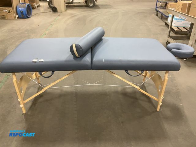 Lot 2-63341 - Custom Craftworks Athena agate standard 30” x 13” foldable Table Care