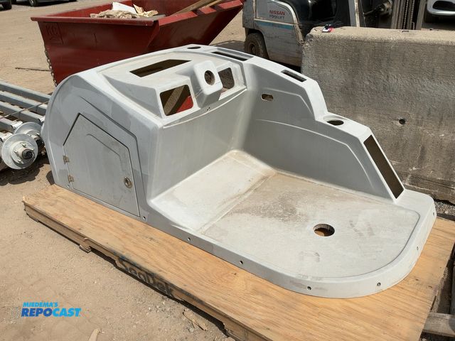 Lot 2-76811 - Fiberglass boat console, grey