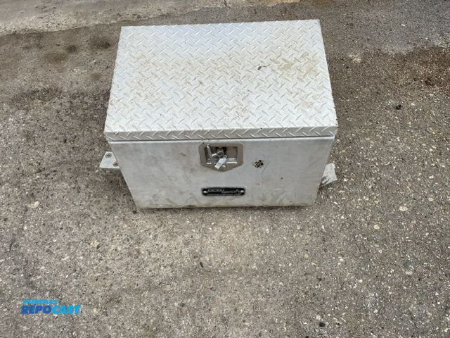 Lot 2-72744 - Used Pro Tech aluminum storage box, 24''wide x 25'' deep x 15'' to 18'' tall. No Keys