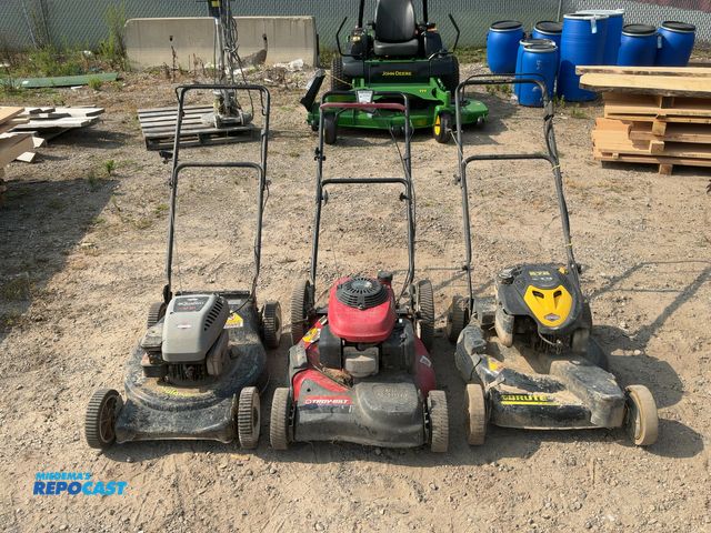 Lot 2-33027 - (3) Push Lawn Mowers. 20” Poulan, Troy-Bilt, &amp; 22” Brute.