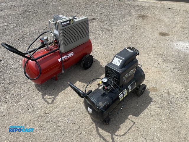 Lot 2-72757 - Electric Powered 2 Used electric air compressors,  Central Pneumatic, 10 gallon tank, 2.5 hp, 125 ps...