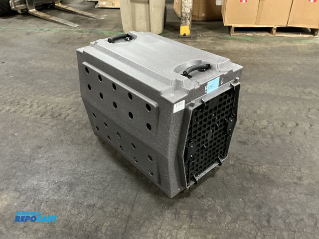 Lot 2-93830 - Grey plastic pet cage approx. 20”x30”x24” model#IMT2009MILL22