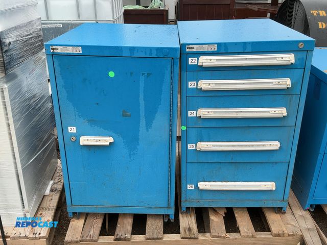Lot 2-33816 - (2) Vidmar storage cabinets. Each approx. 22.5” x 28” x 37”.