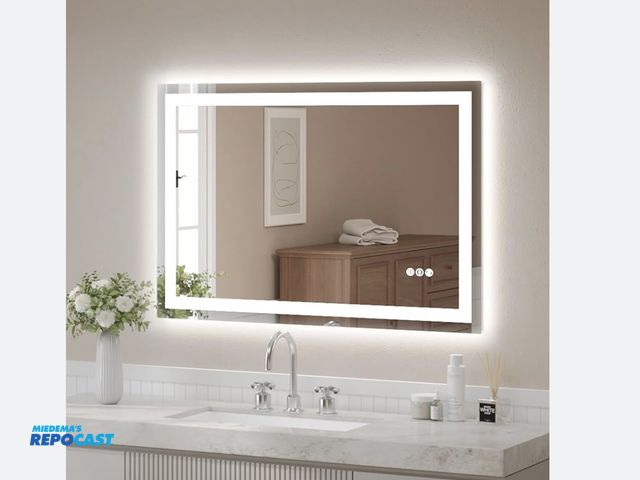 Lot 2-35197 - New UShower KM005-S1R12080UL 48x32” LED Bathroom Mirror